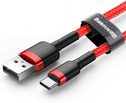 Baseus USB-A to USB-C 1M Red Charging and Data Sync Cable