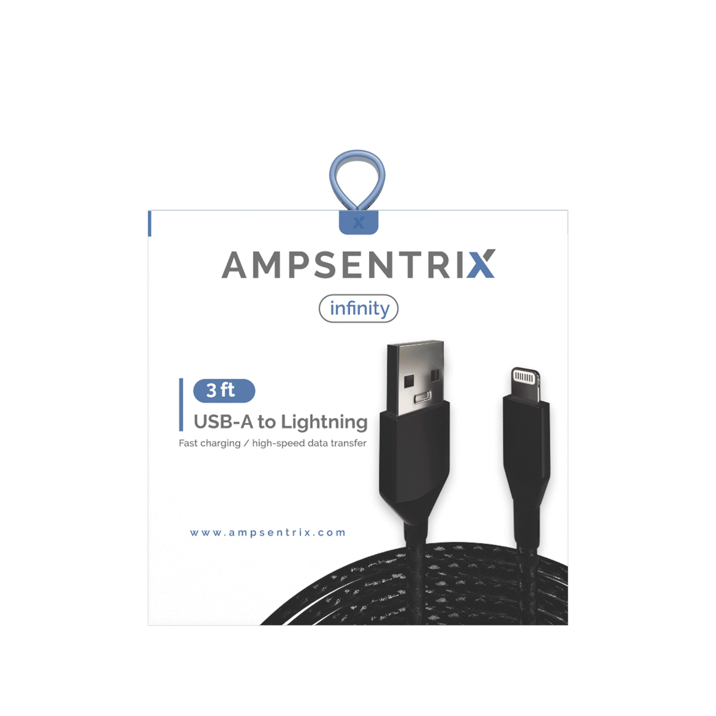 Ampsentrix USB-A to Lightning Cable