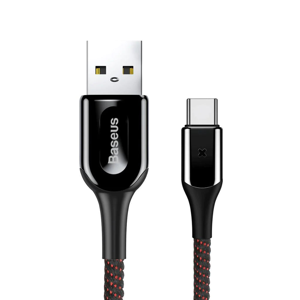 Baseus X-shaped Light USB-A to USB-C Charging and Data Cable 1M
